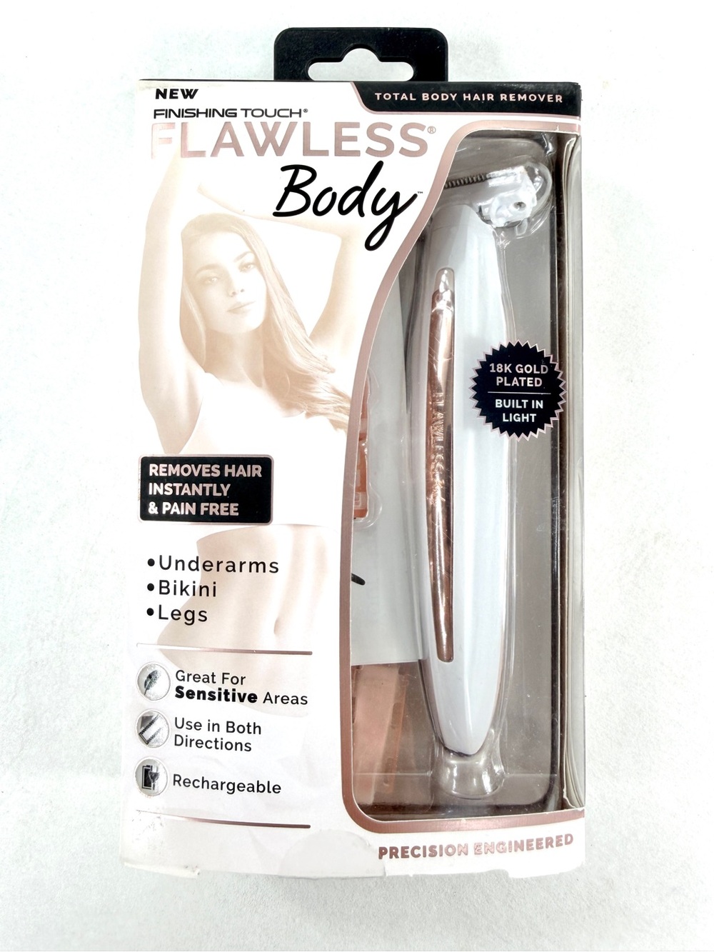 Finishing Touch Flawless Body 18K Gold Plated Rechargeable Women Hair Remover
